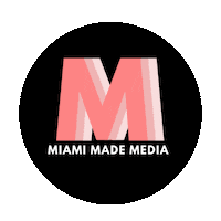 MiamiMadeMedia pink miami media m Sticker