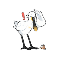 Firuo_drawingbirds eurasian spoonbill 白琵鷺 platalea leucorodia common spoonbill Sticker