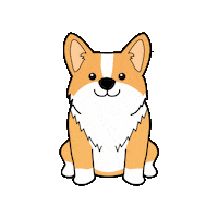 Corgi Cute Dog Sticker by Petique, Inc.