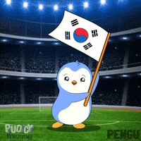 South Korea Penguin GIF by Pudgy Penguins