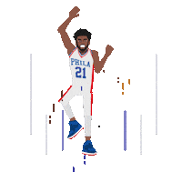 Philadelphia 76Ers Basketball Sticker by SportsManias