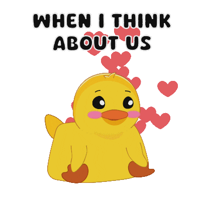 Rubber Duck Love Sticker by MeetDuckey