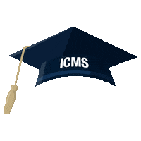 ICMS-Campus college congratulations exciting grad cap Sticker