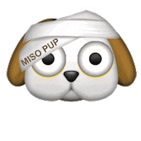 sick get well Sticker by MISO PUP