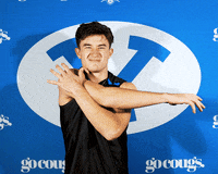 Sport Stretching GIF by BYU Cougars