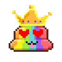 Pixel Shitting Sticker by Poopies.io