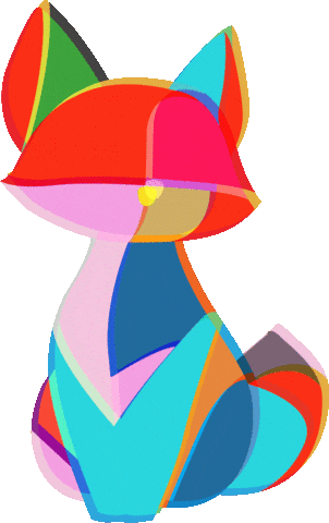 Fox Colours Sticker by Yoni