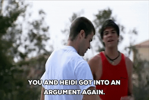 you and heidi got into an argument again GIF by The Hills