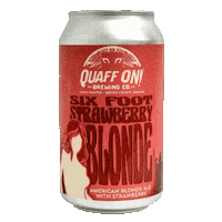 quaffonbrewingco beer strawberry craftbeer ale Sticker