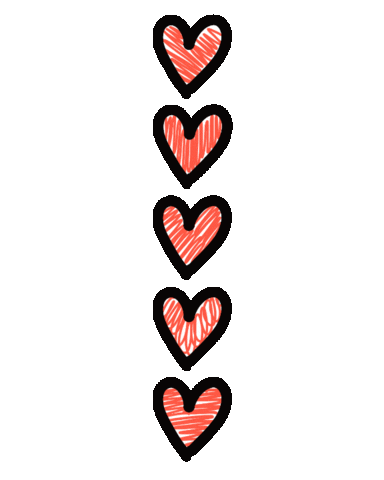 Black Heart Hearts Sticker