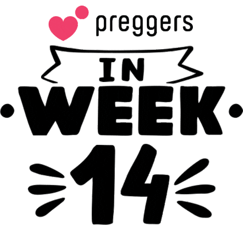 Pregnancy Week 14 Sticker by Preggers