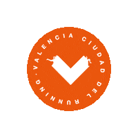 VCR running valencia correr entrenamiento Sticker