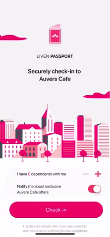 livenapp giphyupload covid passport checkin GIF