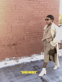 fashion walking black girl ironic nudes GIF