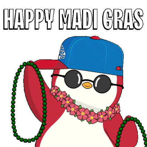 New Orleans Party Sticker by Pudgy Penguins