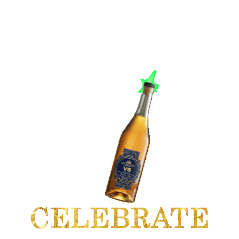 GoldenWatCognac party celebration celebrate drink Sticker