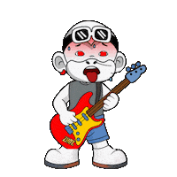 Rock Guitar Sticker by Zhot Music