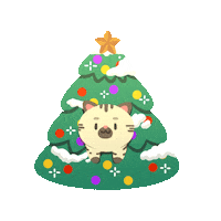 kvtherine_art kawaii navidad arte gato Sticker