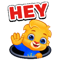 Hey You Hello Sticker by Lucas and Friends by RV AppStudios