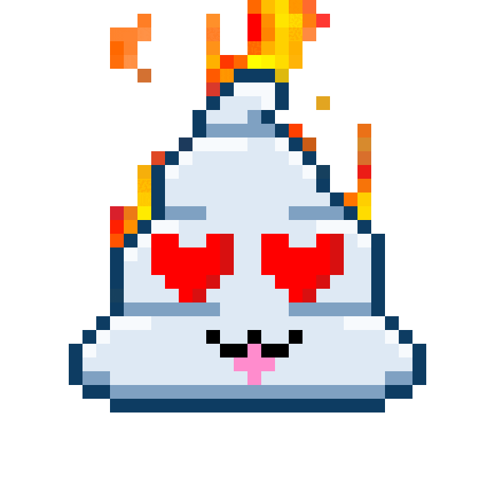 Pixel Shitting Sticker by Poopies.io