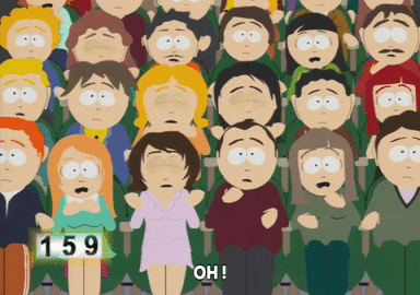 scared audience GIF by South Park 