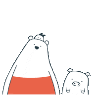confuse polar bear Sticker