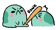 Angry Bonk Sticker by angy frog