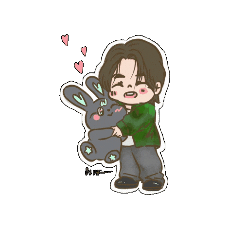 Bunny Win Sticker