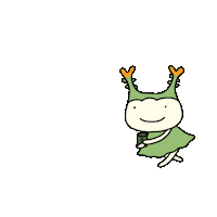 kamirice_illustration 応援 larva お茶 休憩 Sticker