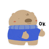 lewiebearr ok bear okay noted Sticker