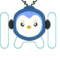 Artificial Intelligence Penguin Sticker by Pudgy Penguins