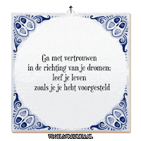 Spreuk Leven Sticker by Tegelspreuken.nl