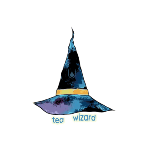 Good Tea Wizard Hat Sticker by #letsinfuse