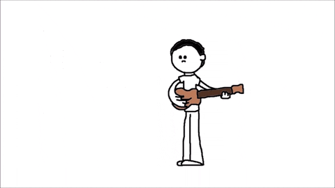 Guitar Pain GIF by ODE Willie's Funky Bunch