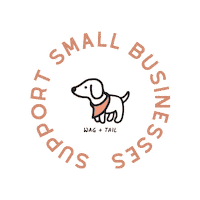 shopwagandtail shop now small business shop local support small business Sticker