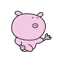 jwinna running run fast piggy Sticker