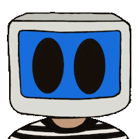 lonelyonecity tv blue wink winky face Sticker
