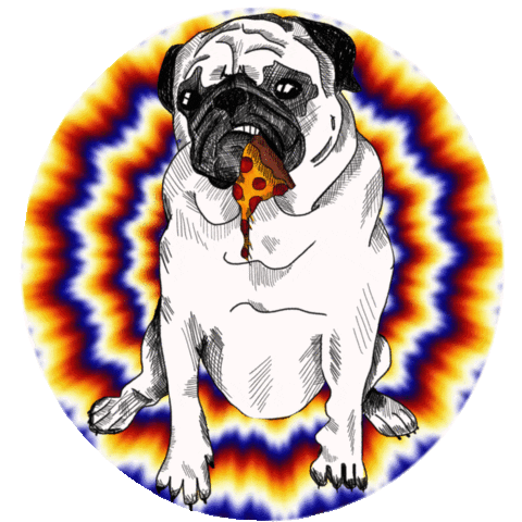 dog pizza Sticker