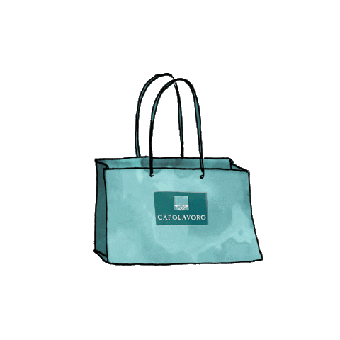 Jewel Shopping Bag Sticker by Capolavoro jewellery