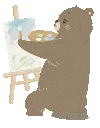 sloth_tw bear drawing 可愛い 熊 Sticker