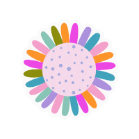 bymartioska flower spring colors stickers Sticker