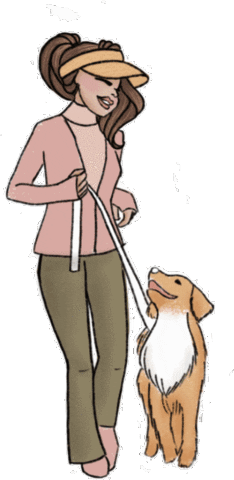 Dog Walking Sticker by Bohoswing