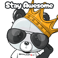 Stay Awesome Good Vibes Sticker by PandaPals