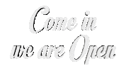 Come In Open For Business Sticker by OpticalArtInc.