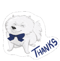 Dog Thanks Sticker