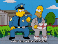 homer simpson cop GIF
