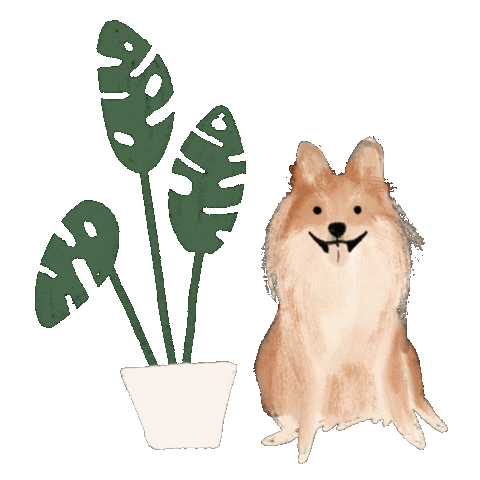 Dog Hawaii Sticker by Andrea Caceres