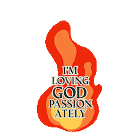 TrinityChristianCentre fire passion love god loving god Sticker