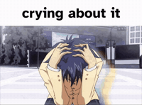 Crying About It Chaos Head GIF
