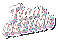 Team Meeting Working It Out Sticker by Suz Chadwick